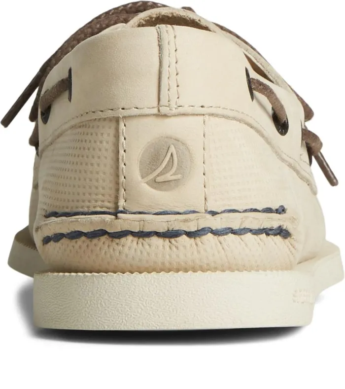 Sperry Boat Shoes Men Authentic Original Deboss Leather Boat Shoe Cream