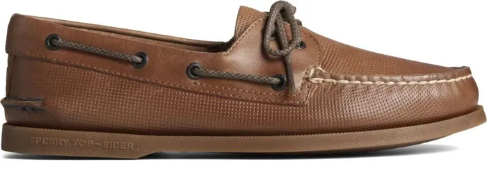 Sperry Boat Shoes Men Authentic Original Deboss Leather Boat Shoe Tan
