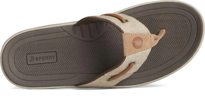 Sperry Boots Men SeaCycled Baitfish Baja Flip Flop Taupe Sperry Boots Men SeaCycled Baitfish Baja Flip Flop Taupe
