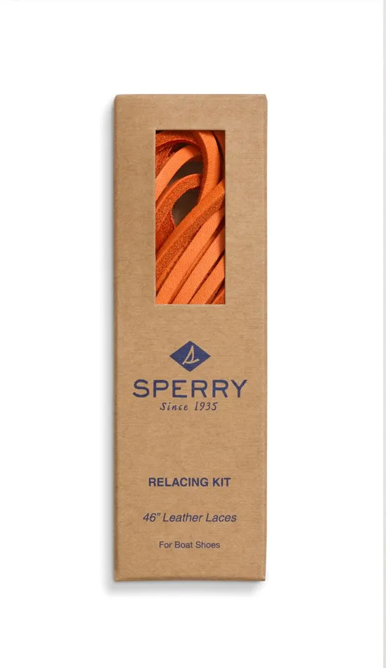 Sperry Shoe Care and Laces WomenMen Lace Kit With Needle Orange Peel