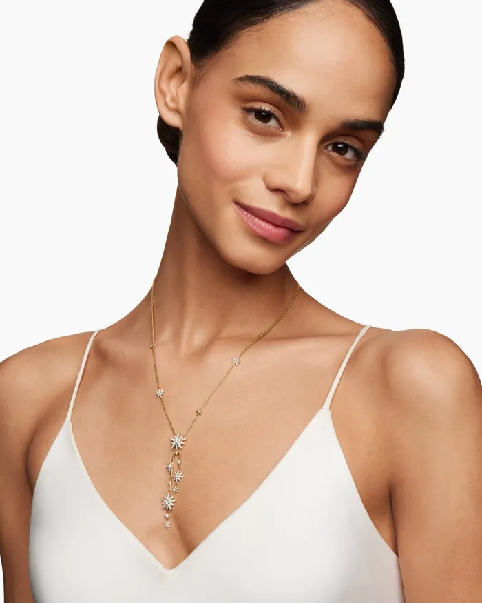 Starburst Cluster Necklace In 18K Yellow Gold With Diamonds 66mm Women David Yurman Statement