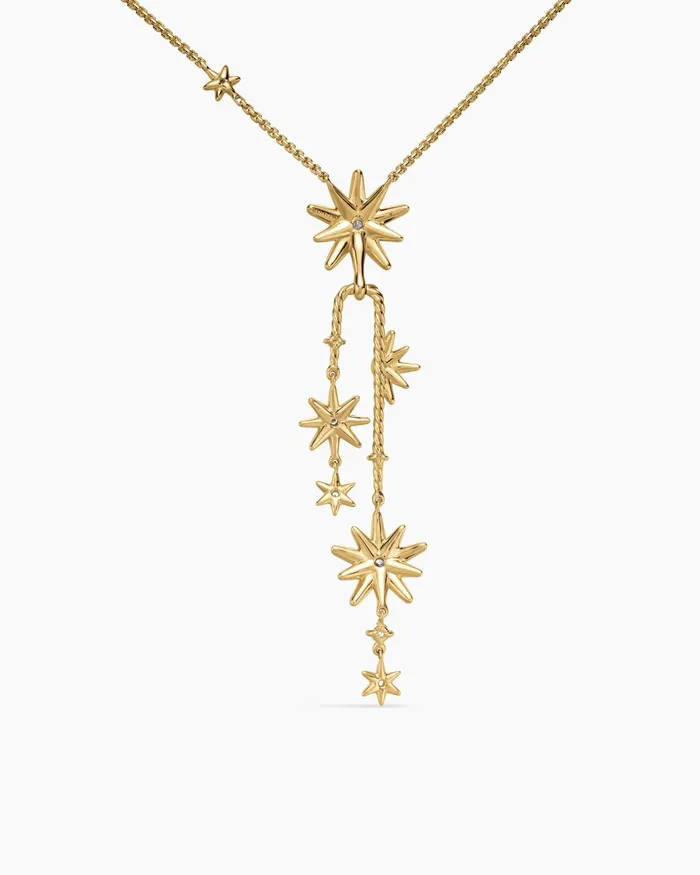 Starburst Cluster Necklace In 18K Yellow Gold With Diamonds 66mm Women David Yurman Statement