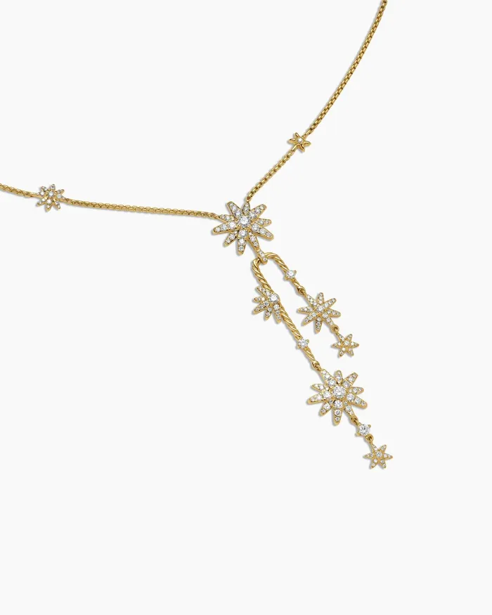 Starburst Cluster Necklace In 18K Yellow Gold With Diamonds 66mm Women David Yurman Statement