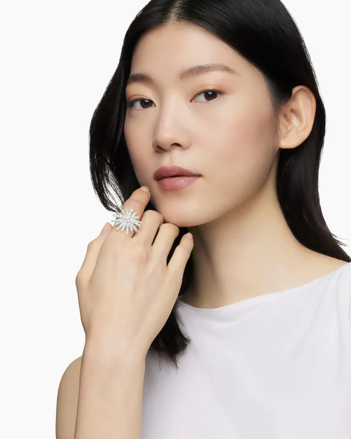 Starburst Ring In 18K White Gold With Diamonds 28mm Women David Yurman Statement Starburst Ring In 18K White Gold With Diamonds 28mm Women David Yurman Statement