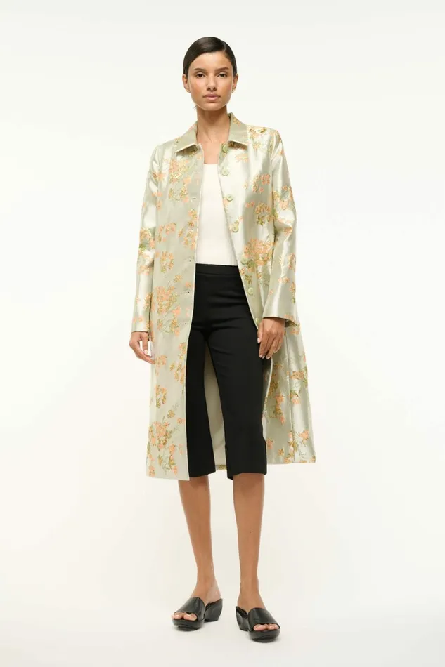 STAUD ANTOINETTE COAT Metallic Bloom Women Outerwear and Jackets