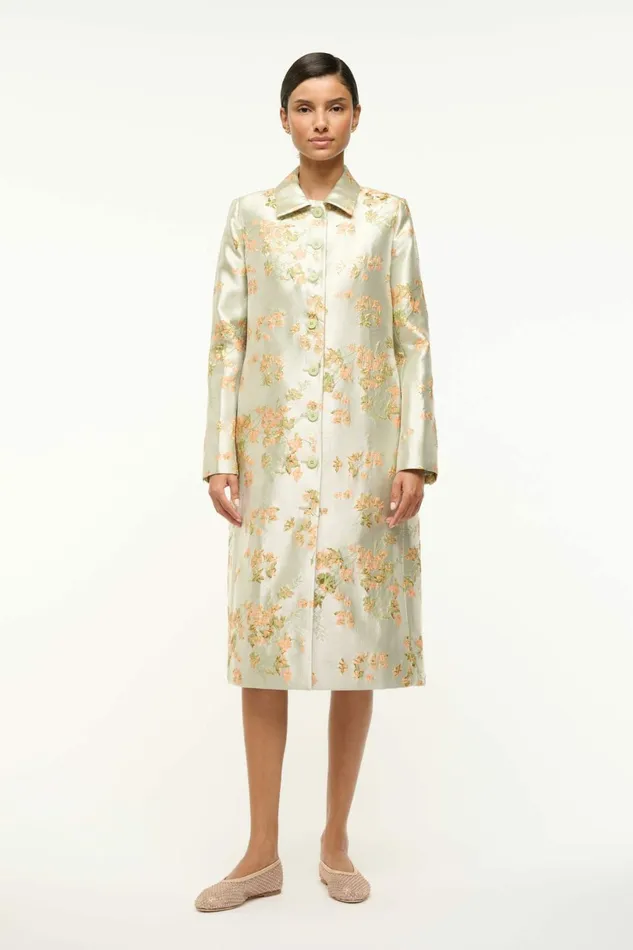 STAUD ANTOINETTE COAT Metallic Bloom Women Outerwear and Jackets STAUD ANTOINETTE COAT Metallic Bloom Women Outerwear and Jackets
