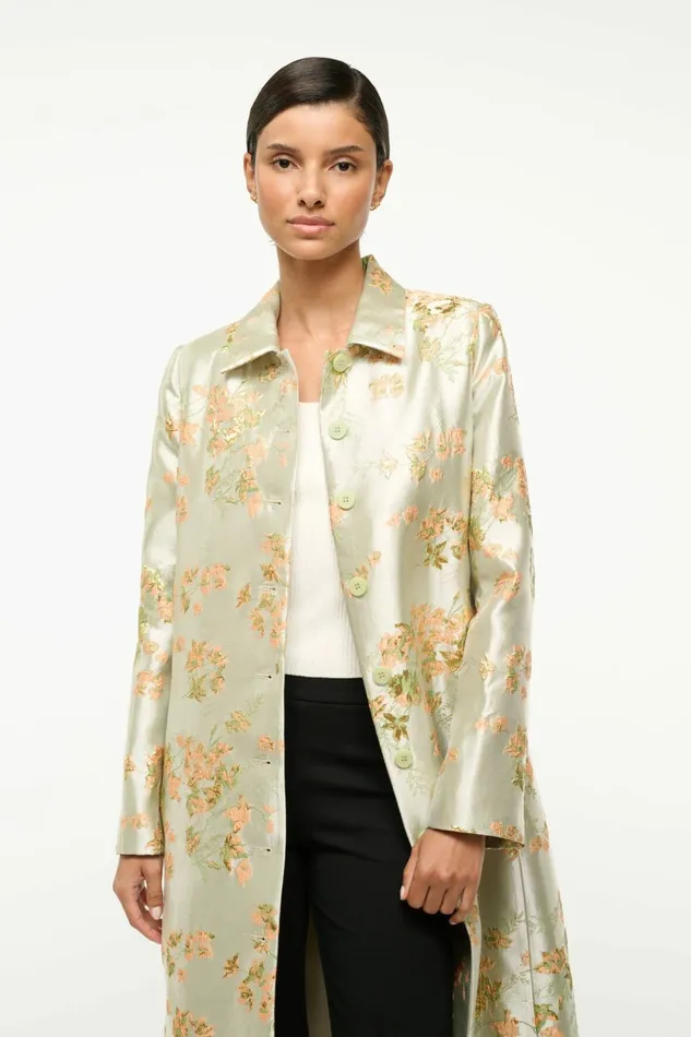 STAUD ANTOINETTE COAT Metallic Bloom Women Outerwear and Jackets STAUD ANTOINETTE COAT Metallic Bloom Women Outerwear and Jackets