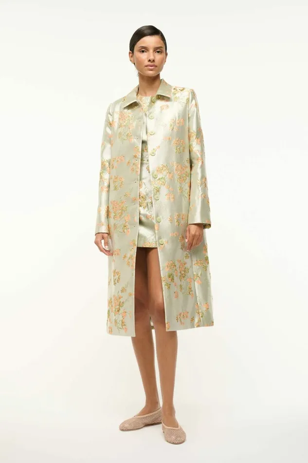 STAUD ANTOINETTE COAT Metallic Bloom Women Outerwear and Jackets STAUD ANTOINETTE COAT Metallic Bloom Women Outerwear and Jackets
