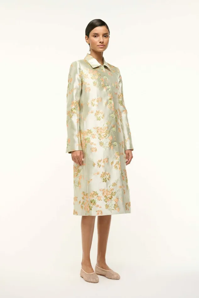 STAUD ANTOINETTE COAT Metallic Bloom Women Outerwear and Jackets STAUD ANTOINETTE COAT Metallic Bloom Women Outerwear and Jackets
