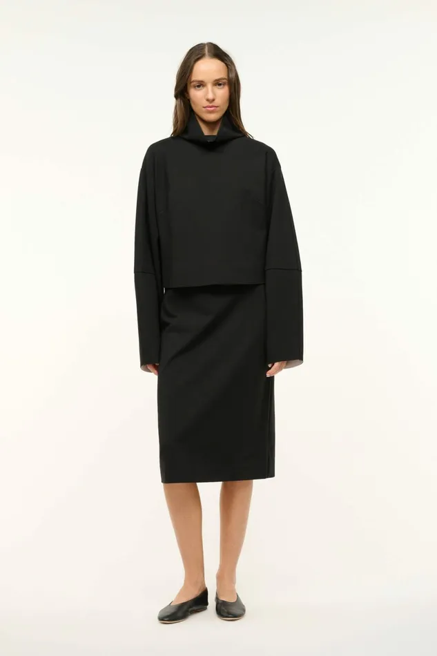 STAUD BINOCHE TOP Black Women Tops STAUD BINOCHE TOP Black Women Tops