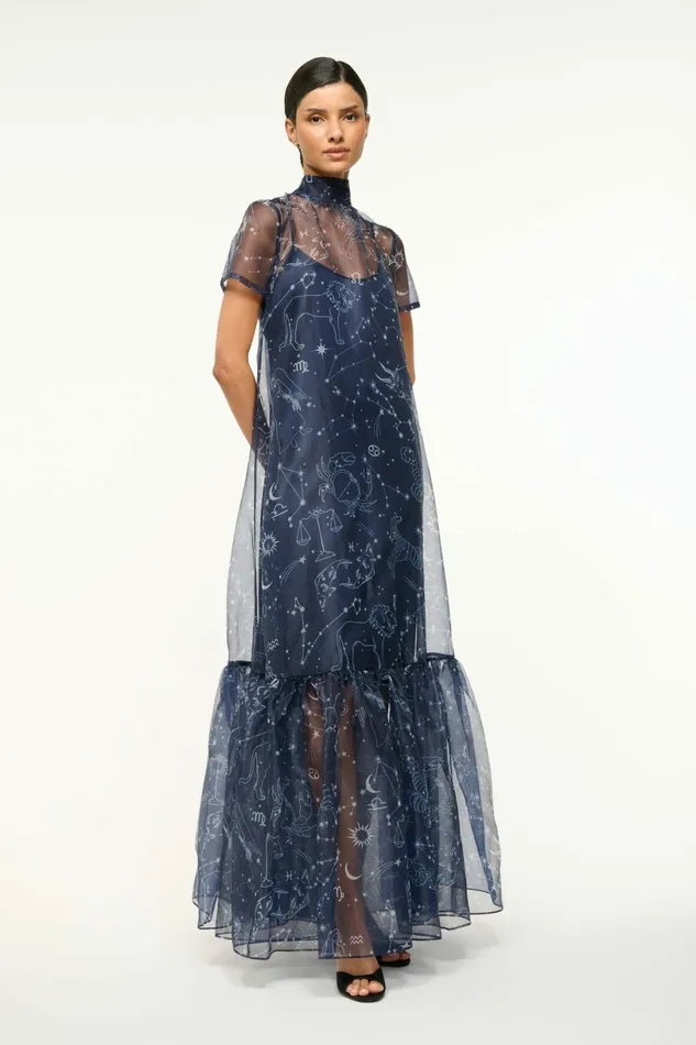 STAUD CALLUNA DRESS Zodiac Constellation Women Dresses STAUD CALLUNA DRESS Zodiac Constellation Women Dresses