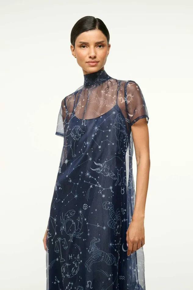 STAUD CALLUNA DRESS Zodiac Constellation Women Dresses STAUD CALLUNA DRESS Zodiac Constellation Women Dresses