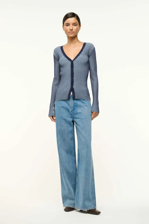 STAUD CARGO SWEATER Navy Clear Blue Women Sweaters