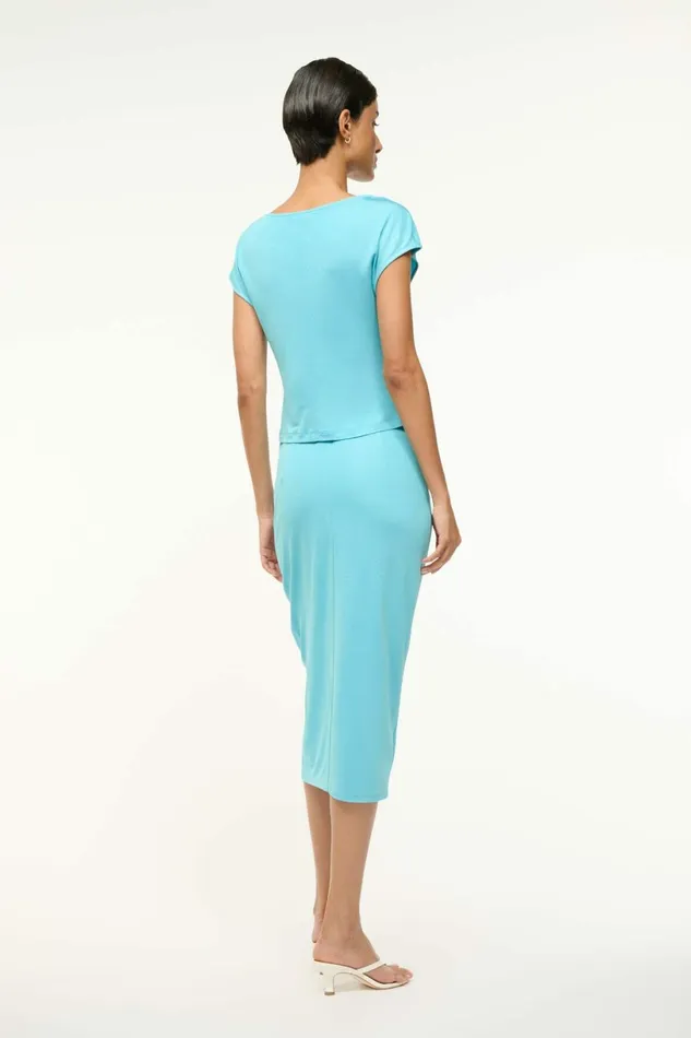 STAUD CHANA SKIRT Aqua Women Skirts