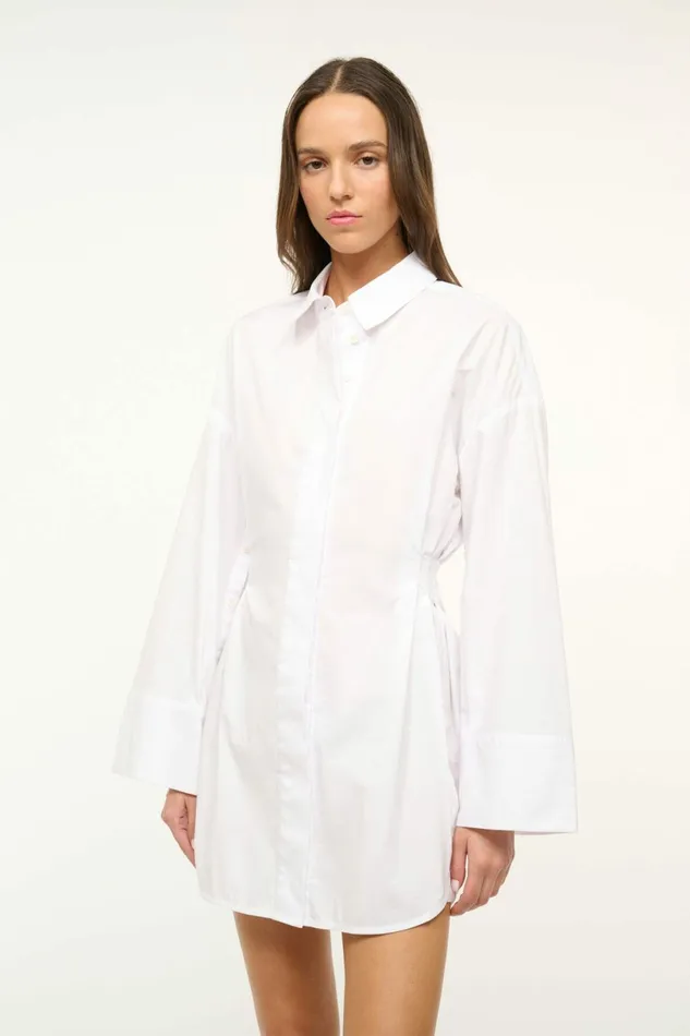 STAUD CINDY DRESS White Women Dresses STAUD CINDY DRESS White Women Dresses