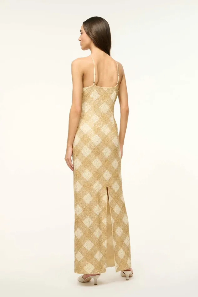 STAUD CUBISM DRESS Golden Hour Women Dresses STAUD CUBISM DRESS Golden Hour Women Dresses