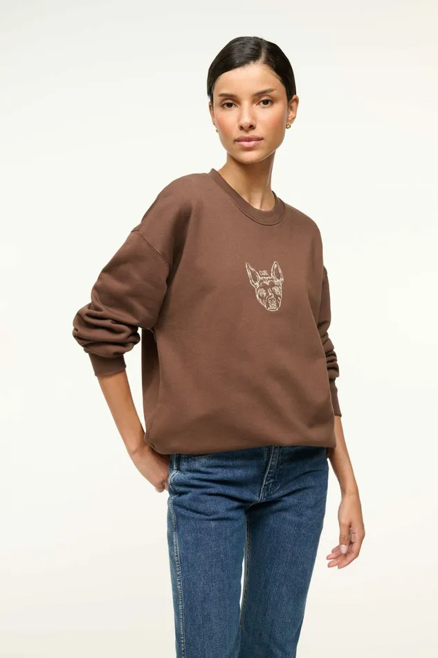 STAUD CUSTOM X CBONZ OVERSIZED SWEATSHIRT Brown Pet Custom Clothing