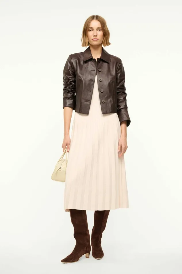 STAUD ELLISON DRESS Ecru Women Dresses STAUD ELLISON DRESS Ecru Women Dresses