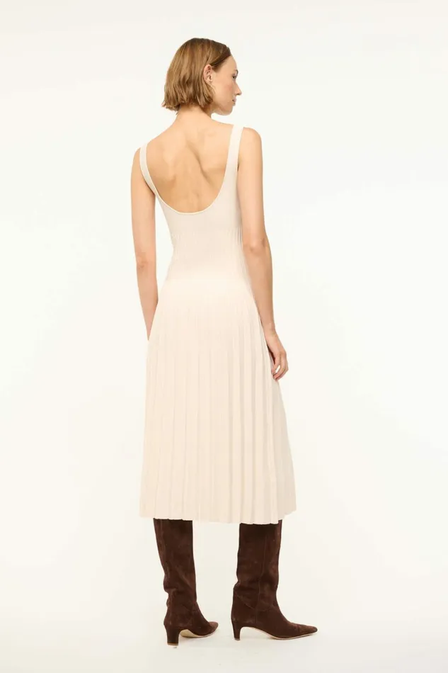 STAUD ELLISON DRESS Ecru Women Dresses STAUD ELLISON DRESS Ecru Women Dresses