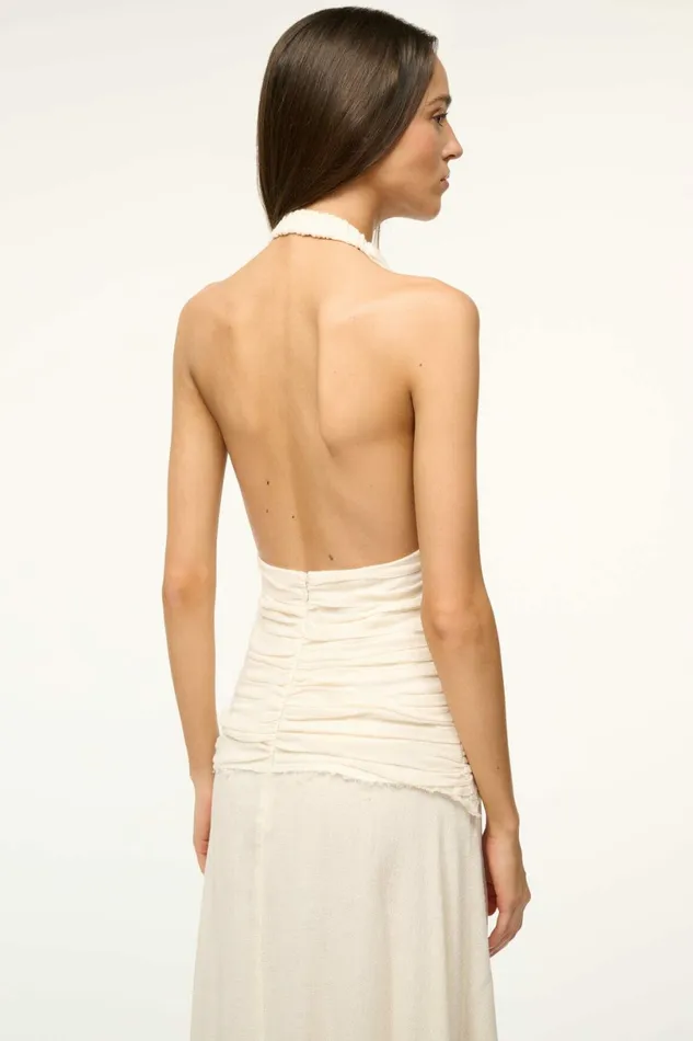 STAUD FROLIC DRESS Buttercream Women The Evening Edit STAUD FROLIC DRESS Buttercream Women The Evening Edit