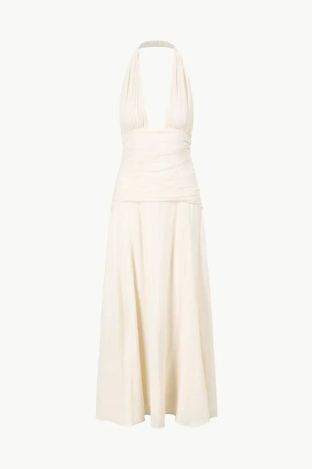 STAUD FROLIC DRESS Buttercream Women The Evening Edit STAUD FROLIC DRESS Buttercream Women The Evening Edit