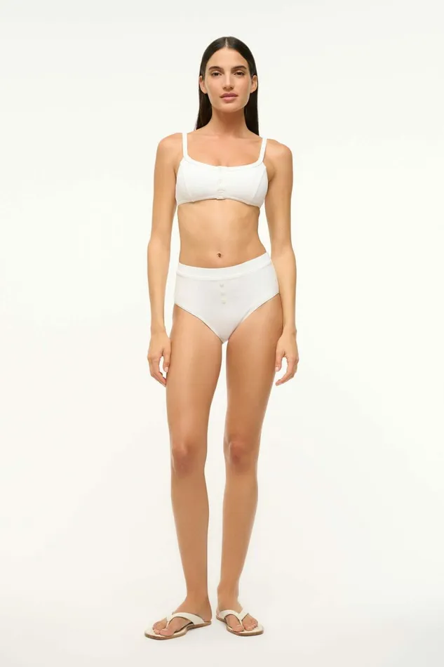 STAUD GIA BIKINI BOTTOM Bright White Women Swim