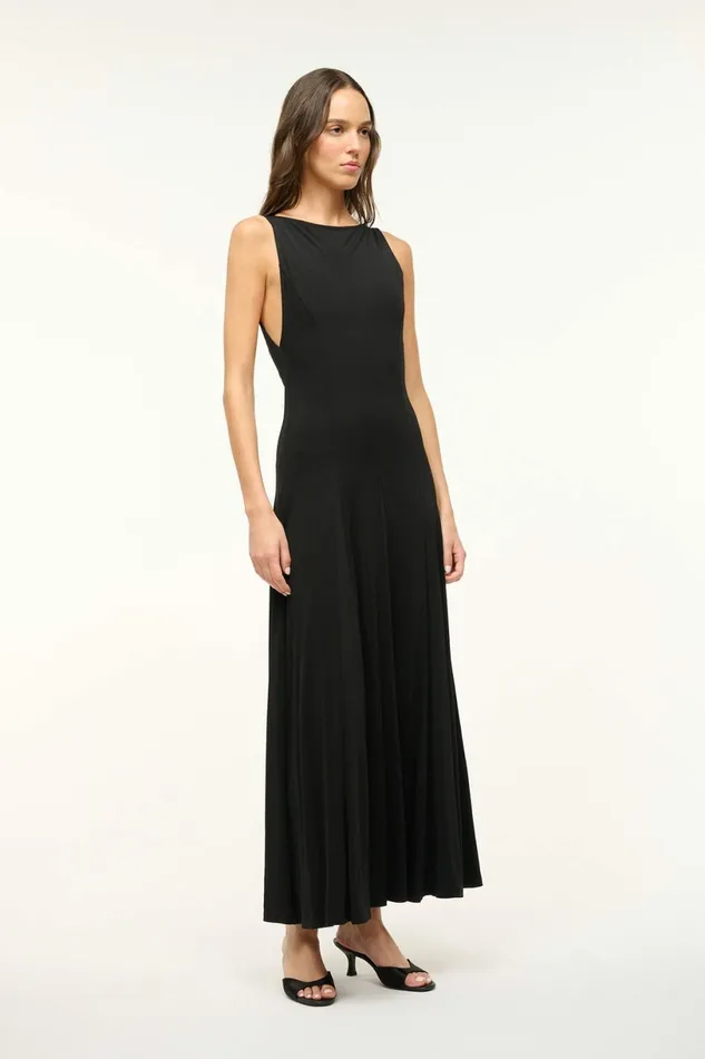 STAUD GRAMERCY DRESS Black Women Dresses STAUD GRAMERCY DRESS Black Women Dresses
