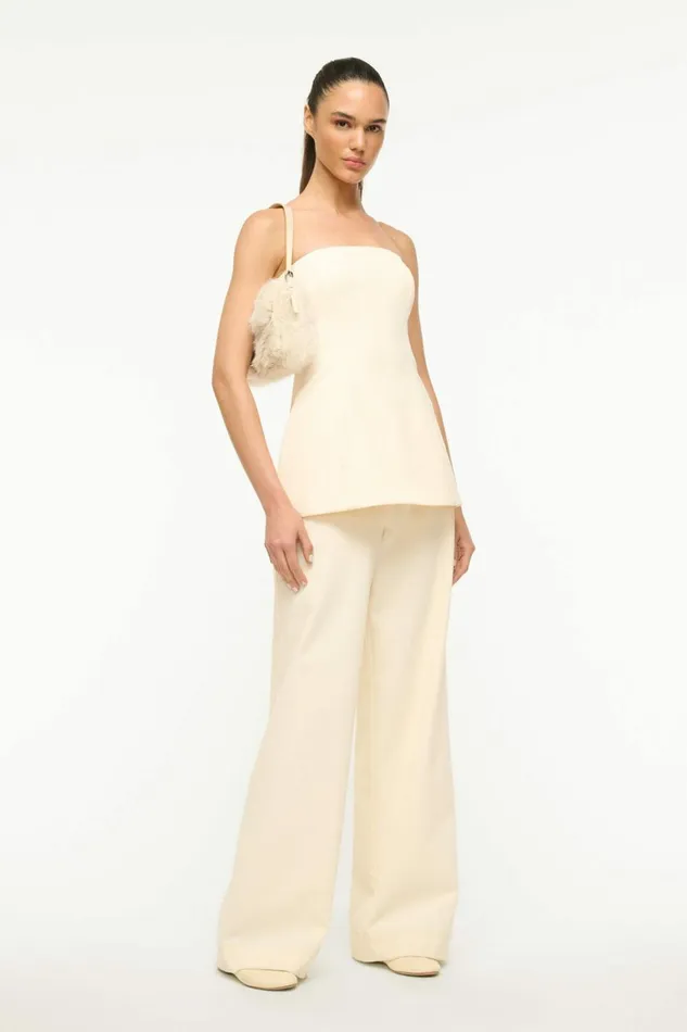 STAUD HARLOW FAUX FUR BAG Cream Women The Evening Edit STAUD HARLOW FAUX FUR BAG Cream Women The Evening Edit