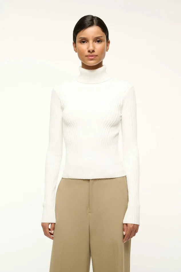 STAUD JACE TOP Ivory Women Tops STAUD JACE TOP Ivory Women Tops