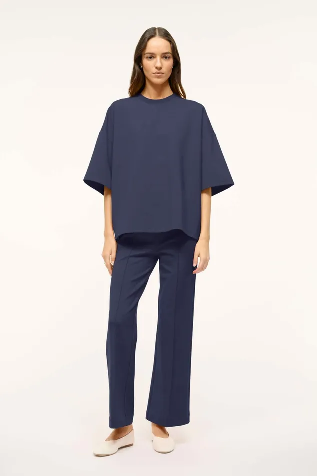 STAUD KNACK PANT Navy Women Pants and Shorts