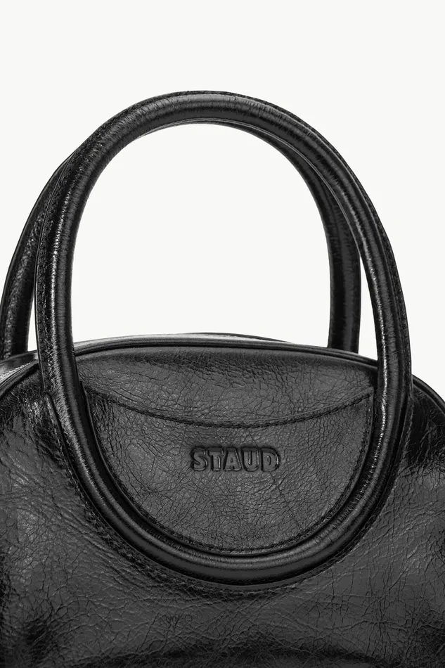 STAUD MAUDE MINI BOWLER BAG Black Women Clutches and Handhelds STAUD MAUDE MINI BOWLER BAG Black Women Clutches and Handhelds