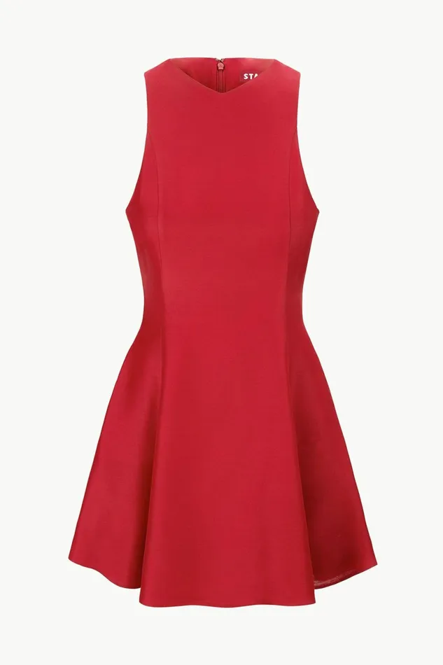 STAUD MINI HEIKE DRESS Rouge Women Silk STAUD MINI HEIKE DRESS Rouge Women Silk