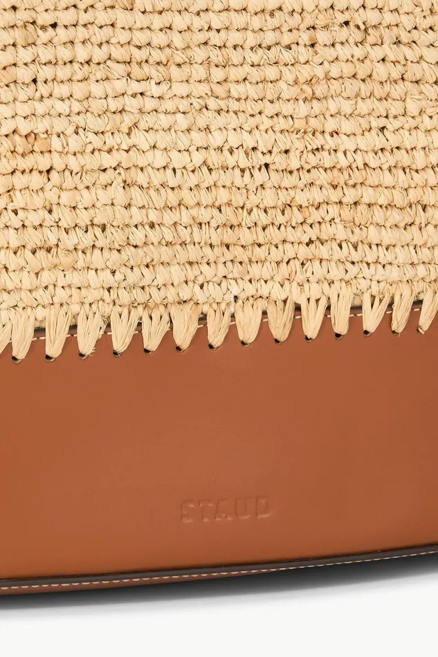 STAUD SQUILLO RAFFIA TOTE Natural Tan Women Swim