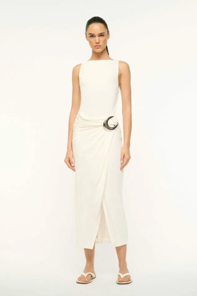 STAUD TALIA DRESS Ivory Women Dresses