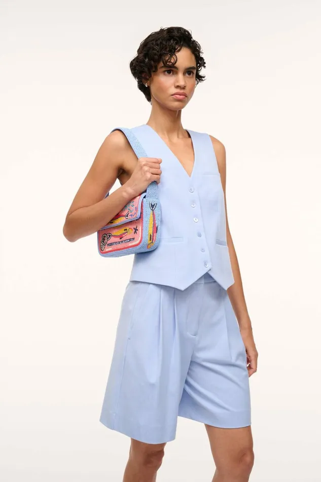 STAUD TOMMY BEADED BAG Staudines Pink Women Shoulder STAUD TOMMY BEADED BAG Staudines Pink Women Shoulder