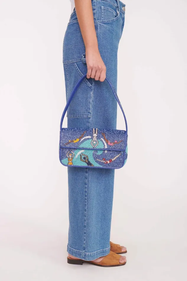 STAUD TOMMY BEADED BAG Swimmers Women Shoulder STAUD TOMMY BEADED BAG Swimmers Women Shoulder