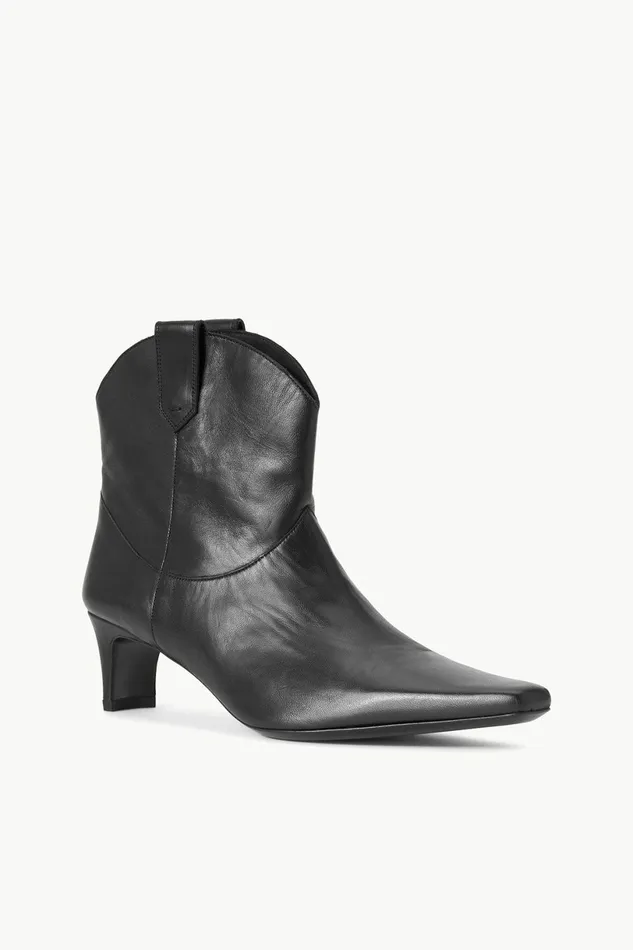STAUD WESTERN WALLY ANKLE BOOT Black Women Boots STAUD WESTERN WALLY ANKLE BOOT Black Women Boots