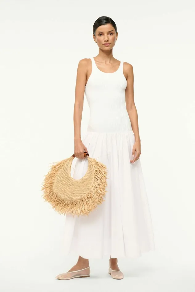 STAUD YAMILA DRESS White Women Dresses STAUD YAMILA DRESS White Women Dresses