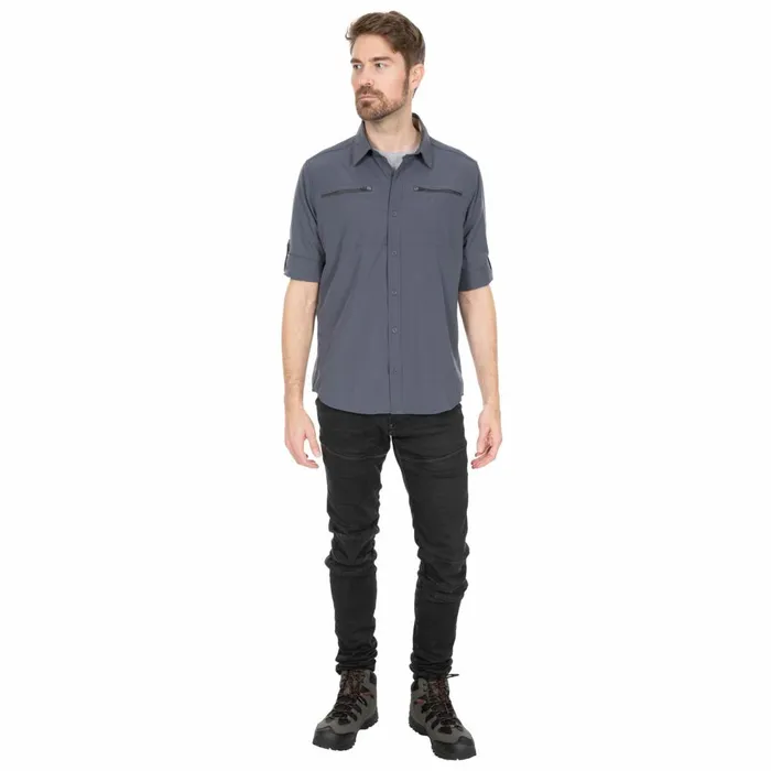 Strettington Insect Repellent Shirt Graphite Men Trespass Shirts
