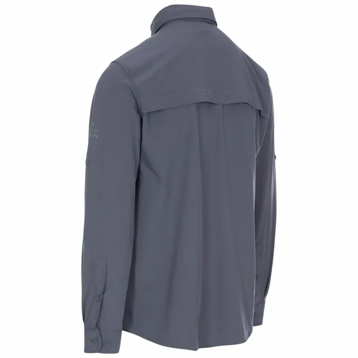 Strettington Insect Repellent Shirt Graphite Men Trespass Shirts