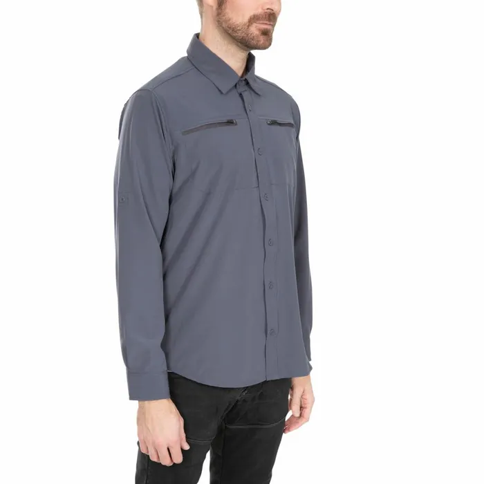 Strettington Insect Repellent Shirt Graphite Men Trespass Shirts