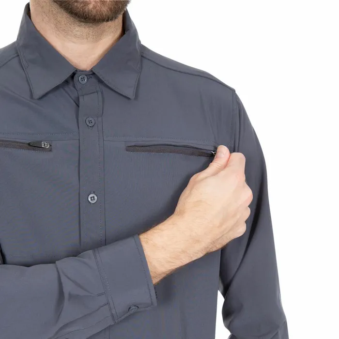 Strettington Insect Repellent Shirt Graphite Men Trespass Shirts