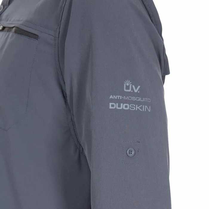 Strettington Insect Repellent Shirt Graphite Men Trespass Shirts