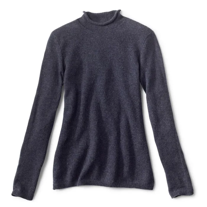 Sweaters Women Orvis Classic Mockneck Sweater Blue Moon