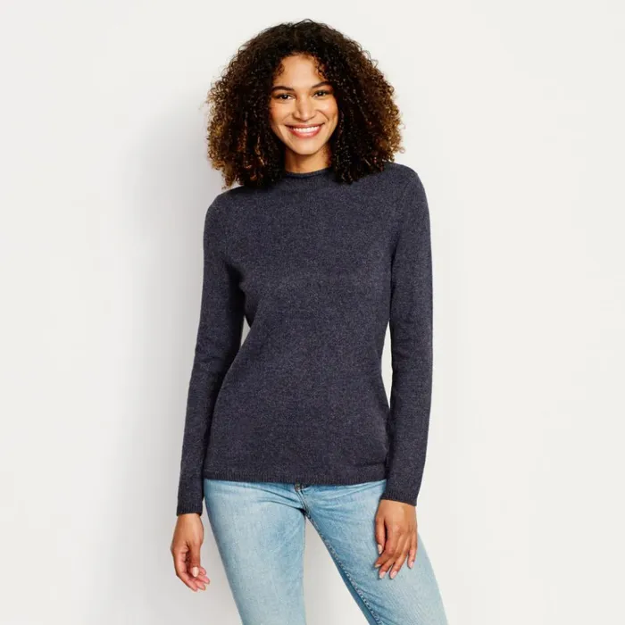 Sweaters Women Orvis Classic Mockneck Sweater Blue Moon