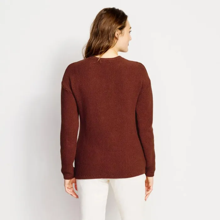 Sweaters Women Orvis Cotton Cable Crew Sweater Navy