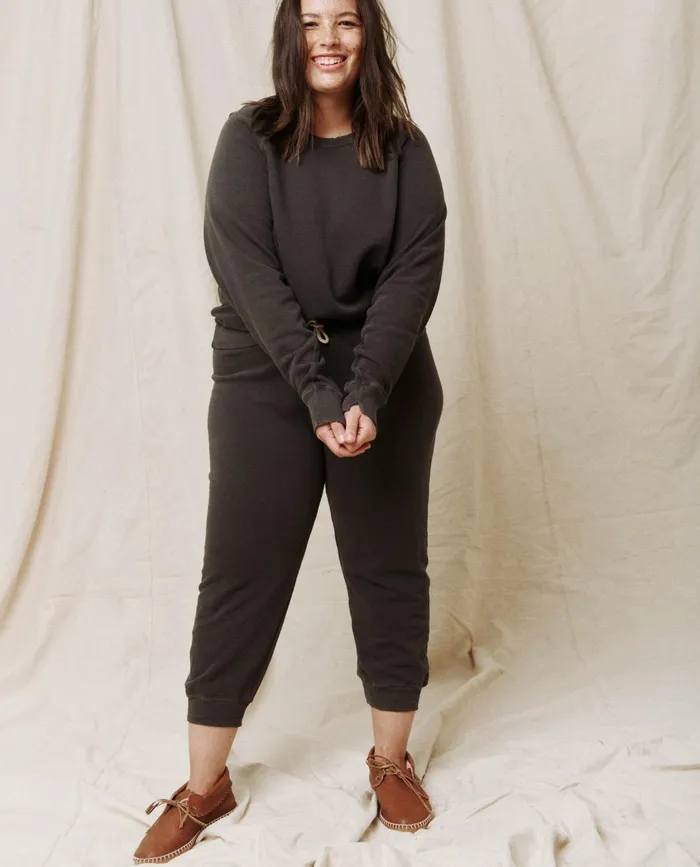 Sweatpants Women The Great The Cropped Sweatpant Washed Black Sweatpants Women The Great The Cropped Sweatpant Washed Black