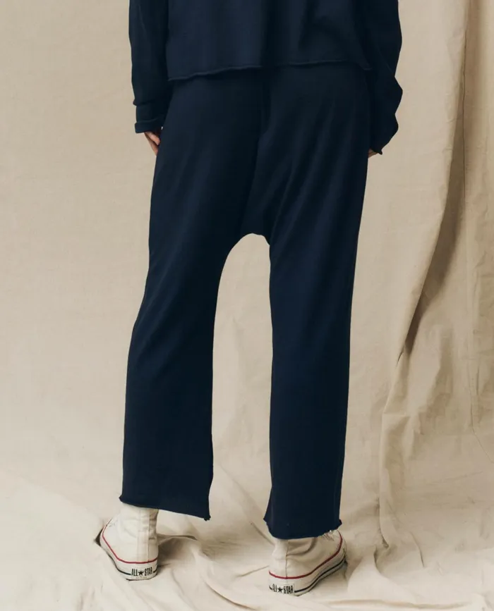 Sweatpants Women The Great The Jersey Crop True Navy Sweatpants Women The Great The Jersey Crop True Navy