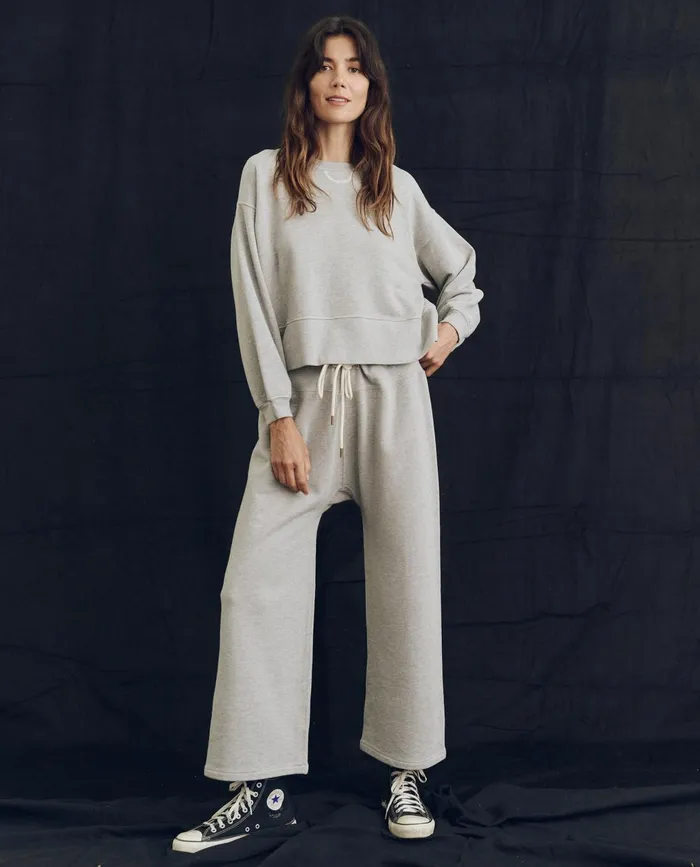 Sweatpants Women The Great The Relay Sweatpant Solid Lofty Heather Grey