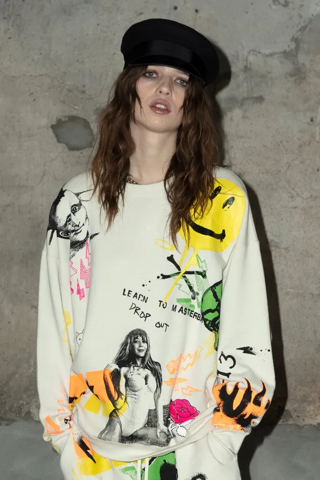 Sweatshirts R13 Women Graffiti Oversized Crewneck